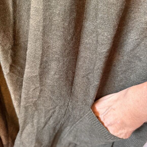 Pink Clover Sweater Cardigan‎ Small Open Olive Green Stretch Pockets NWOT NEW - Picture 8 of 8